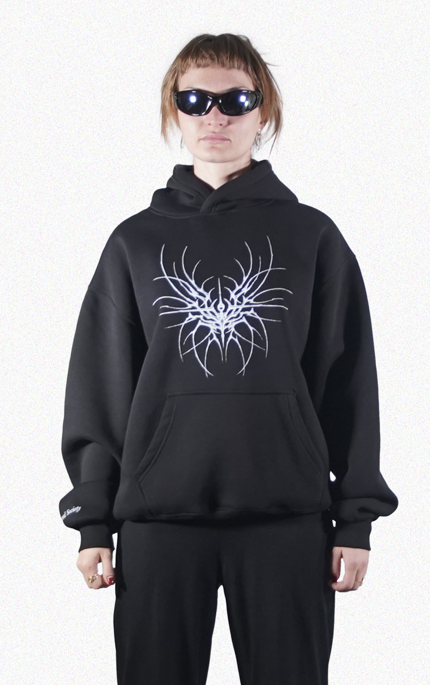 Oversized Corrupt Deer Hoodie (Black)