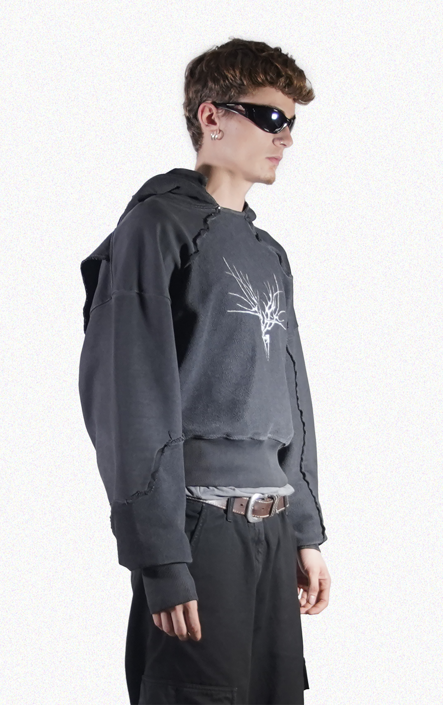 Inverted Corrupt Deer Hoodie (Grey)