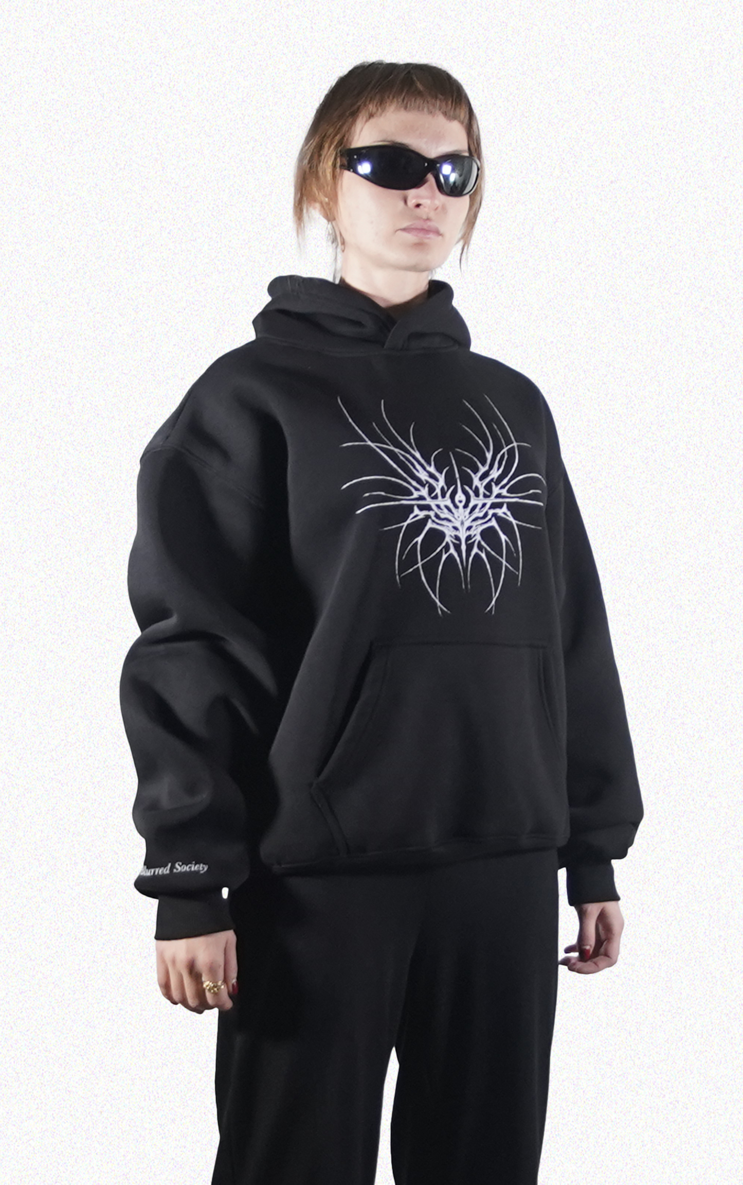 Oversized Corrupt Deer Hoodie (Black)