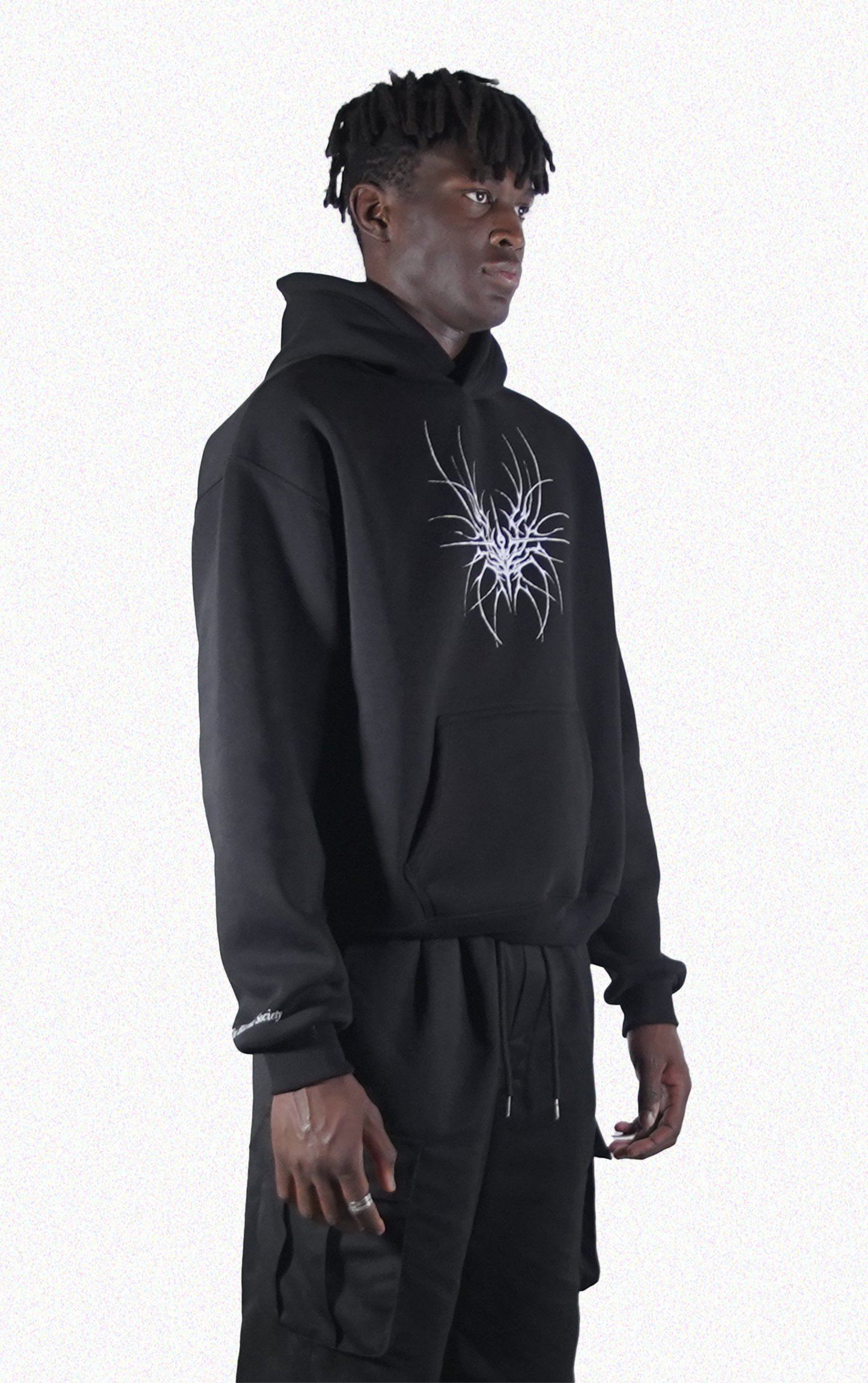 Oversized Corrupt Deer Hoodie (Black)